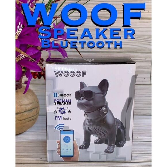 WOOOF MD565 BK French Bulldog Bluetooth wireless Speaker & Radio - Picture 1 of 7